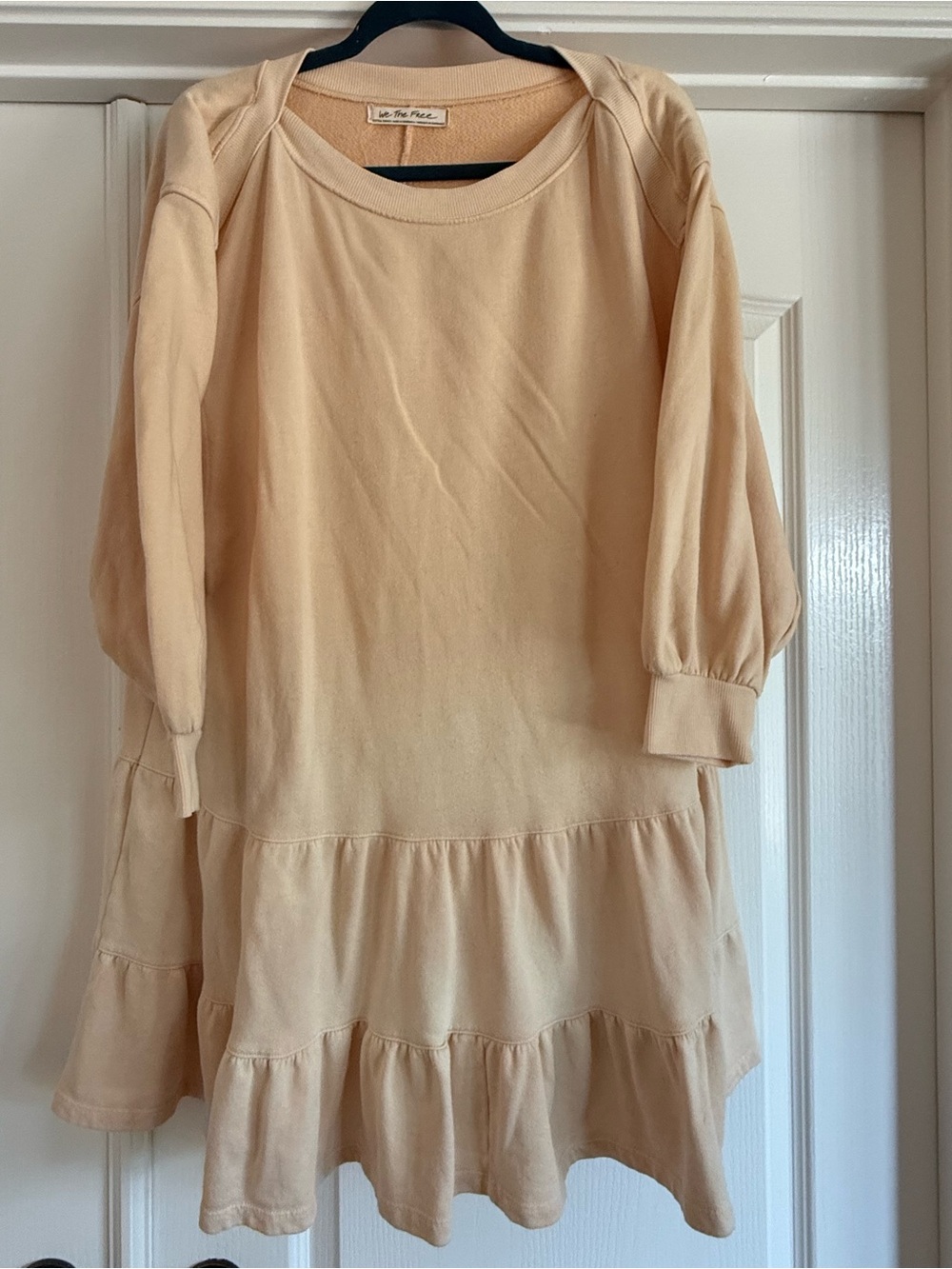 Free People Tiered Terry sweatshirt dress (Xs)